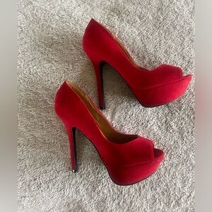 Red Stiletto Pumps